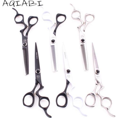 Hair Scissors 5.5" AQIABI 440C Hair Cutting Shears Stylist Thinning Shears Professional Hairdressing Scissors New Arrival A9016