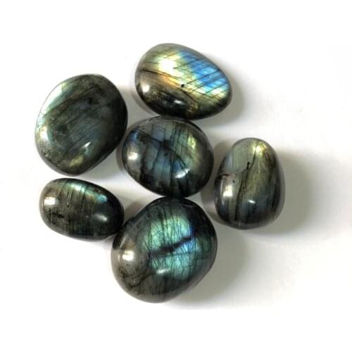 Wholesale 1pcs 100% Natural Flash Labradorite Stone Palm,Irregular Shape,Gem stone Healing Stone Sea Glass Tumbled Stones 1.5"