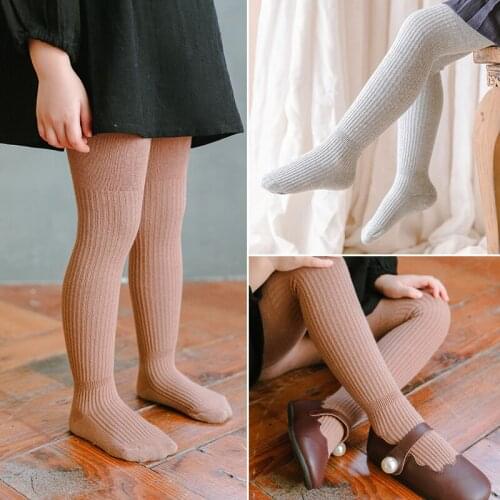 Newborn Baby Autumn Winter Tights warmer Toddler Kids Girls Ribbed Cotton infant child Solid Pantyhose collant fille Колготки