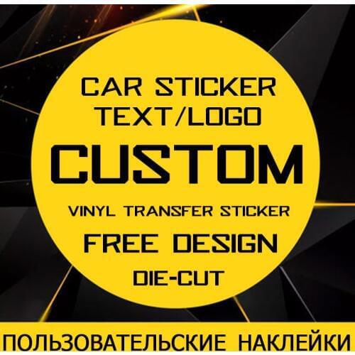 Custom Car Sticker Text Logo Customize Decals For Cars Auto Motorcycle Vinyl DIE-CUT Bumper Window Door Body Car Stickers