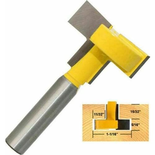 T-Track Slotting Router Bit 8mm Shank Straight T-Sloting Router Bits Wood Milling Cutter Router For Woodworking Chisel Cutter
