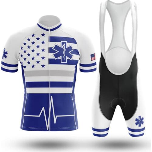 Thin White Line Summer Cycling Jersey set Maillot Ropa Ciclismo Cycling Bicycle Clothing MTB Bike Clothes Uniform Cycling Set