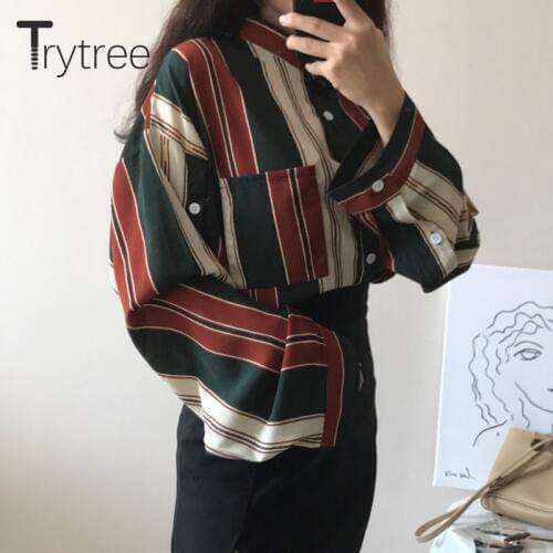 Широкие блузки Trytree China At AliExpress