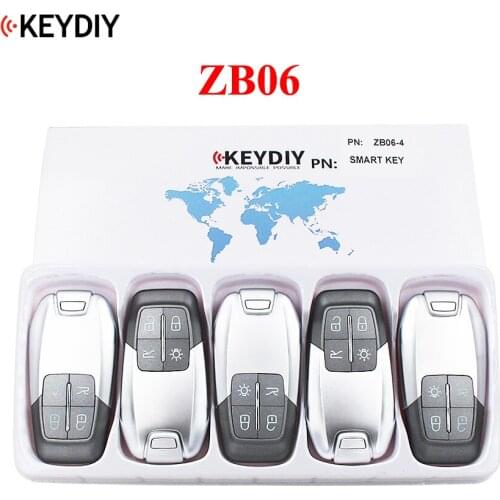 5PCS,KEYDIY Universal Smart Key ZB06 for KD-X2 Car Key Remote Fit More than 2000 Models