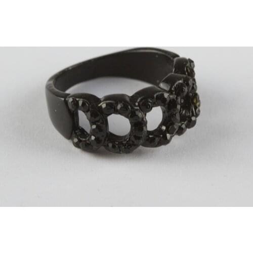 Nested Snap Ring Figured Cubic Zirconia Ring