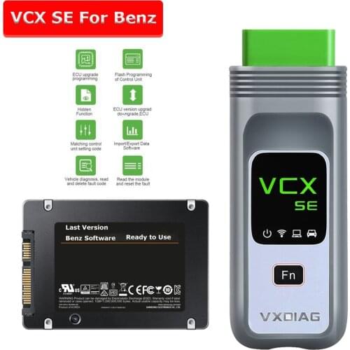 VXDIAG VCX SE For Benz Diagnostic Programming Tool Offline Coding Obd2 Scanner Supports for Mercedes Benz Cars from 1996 to 2021