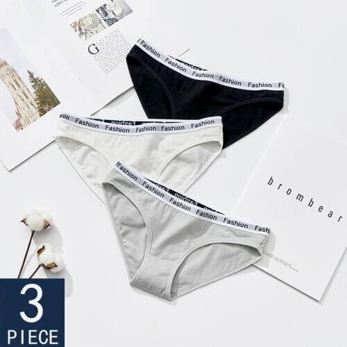 Womens Cotton Panties Underpants Soft Girls Letter Briefs Panties Sexy Sport Fashion Lingerie Female Underwear