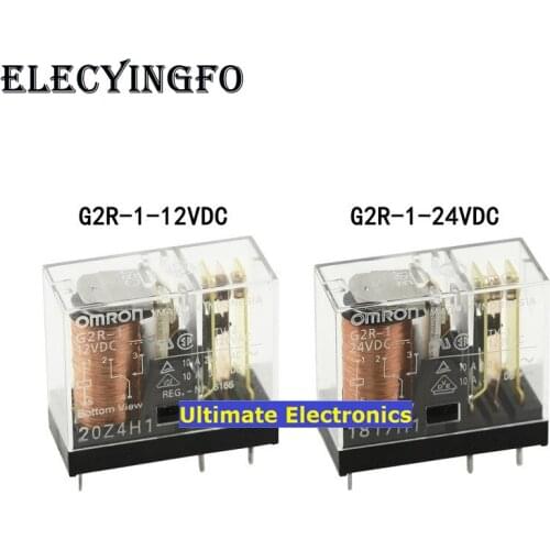 5pcs G2R-1-12VDC G2R-1-24VDC DC12V DC24V 5feet Relays
