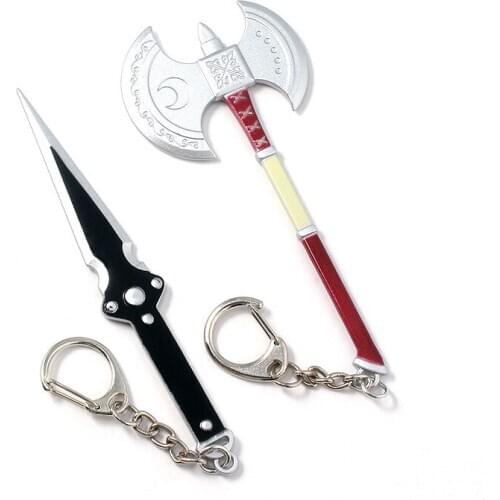 Game Persona 5 Keychain Cartoon Figure Akira Kurusu Anne Takamaki Acrylic Pendent Keyring sword