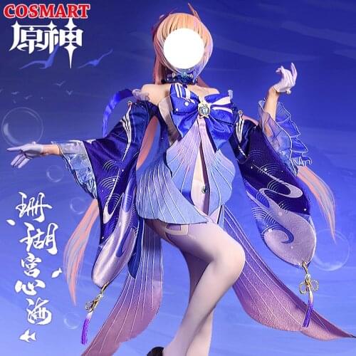 Anime Genshin Impact Sangonomiya Kokomi Game Suit Uniform Dress Cosplay Costume Carnival Halloween Outfit For Women NEW
