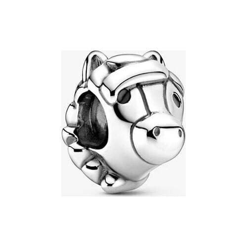 LByzHan 2020 New Autumn 925SilverCute Horse charms Beads Fit Bracelet Original DIY Fine Jewellery For Women Gift