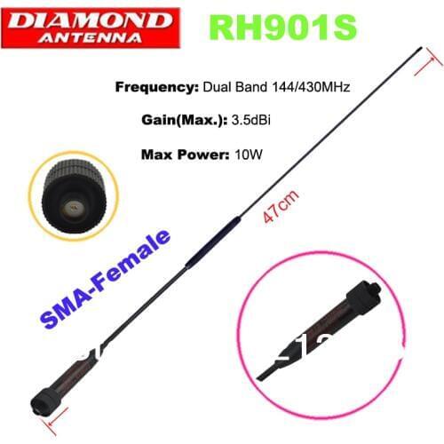 DIAMOND RH901S SMA-Female 144/430MHz Dual Band Antenna 3.5dBi for Baofeng UV-5R,UV-B5,UV-B6,Quansheng TG-UV2