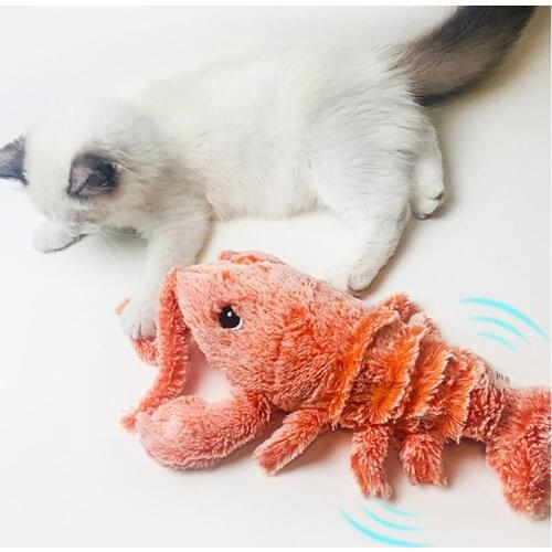 Electronic Cat Toy For Cats Pet Playing Electric USB Charging Simulation Lobster Shape Toys Playing Biting Supplies