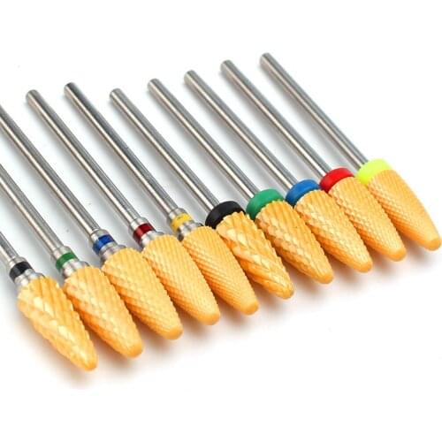1Pc Ceramic Nail Drill Bit Milling Cutter Polishing Rotary Accessories Electric Manicure Clean Cuticle Grinding Equipment Tools