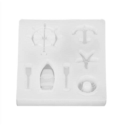 HILIFE 3D Anchor Boat Star Lifebuoy Silicone Mold Fondant Cutter Cake Baking Mould Cookie Cake DIY Decorating Tools