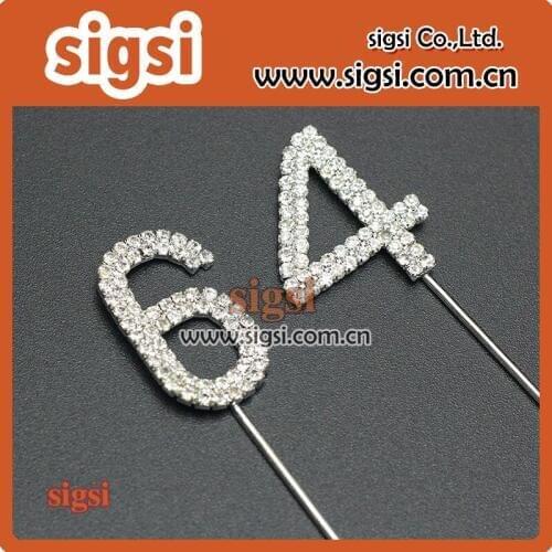Low price crystal rhinestone cake topper for decoration