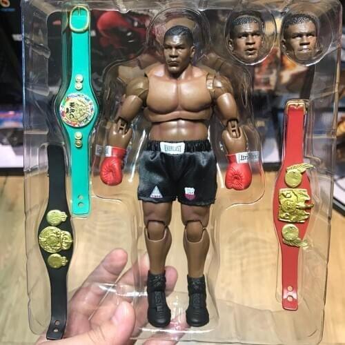 StormToys 1/12 Boxing Tyson Boxer Champion Mike Tyson 8 inch 19cm joint movable Action Figure Three Head Face Model