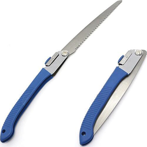 Mini Portable Folding Pruning Hand Hacksaws Garden Fruit Tree Trimming Saw Woodworking Saw Outdoor Camping Tool Blue Handle
