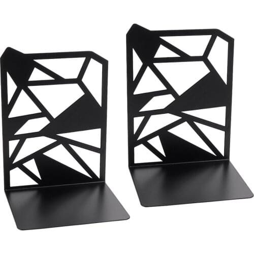 Geometry Polygon Hollow Out Book Stand Support Desktop Magazine Organizer Storage Shelf Non Slip Rack Holder