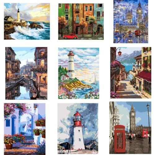 Customize DIY Oil Painting By Numbers Art Picture on Canvas Kits Drawing Paint Acrylic Handmade Adults Kids Gift Wall Decor