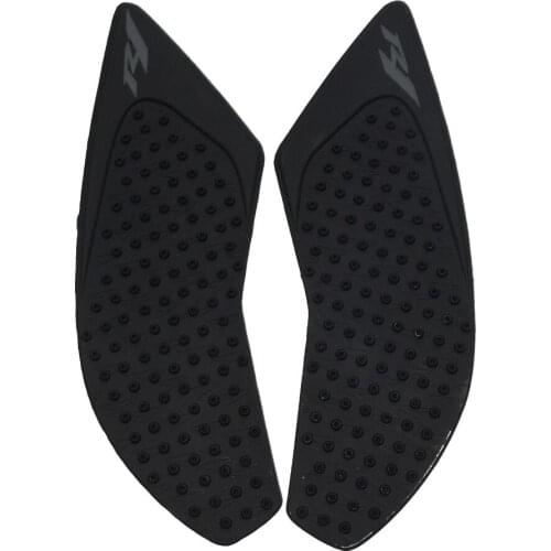 Black Motorcycle Tank Pad Protector Sticker Tank Decal Gas Fuel Knee Grip Tank Traction Pad Sid For Yamaha YZF R1 2015 2016