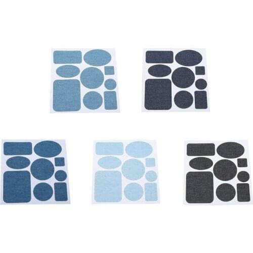 9 Kinds of Shapes Iron on Patches Denim Jean Repair Patches Clothing Repair Patch Kit for Inside Jeans and Clothing Repair