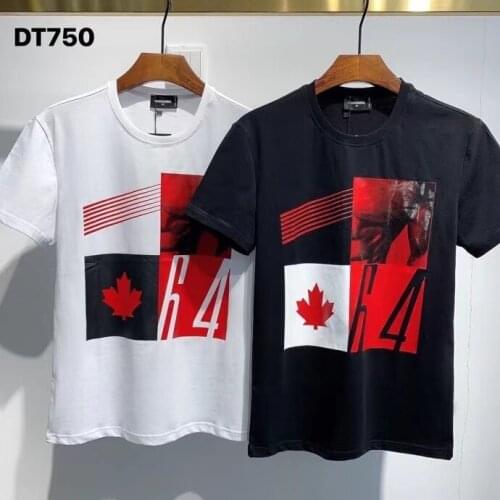 2021 New Style DSQ2 Fashion High-End Printed Mens Short-Sleeved T-shirt DT750