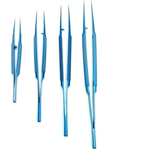 Ophthalmic forceps with teeth tweezers Straight Titanium alloy eyelash tweezers ophthalmic instruments