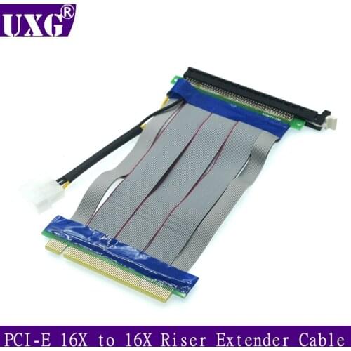 PCI-E 16X to 16X Riser Card PCIe X16 Extender Flexible Ribbon Extension Cable Adapter for Video Graphics Card Mining