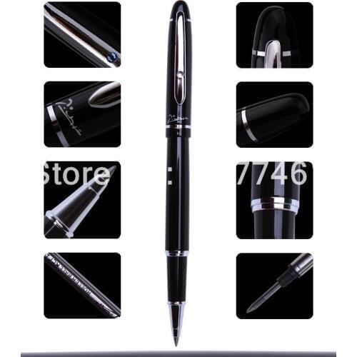 Picasso 608 Roller ball Pen Gloss White And Silver Diamond Clip Black Red Yellow Rose Red Optional