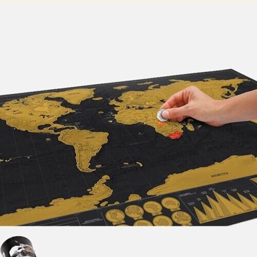 Drop shipping off the world map black for home decoration wall art craft vintage poster r travel and living room decor