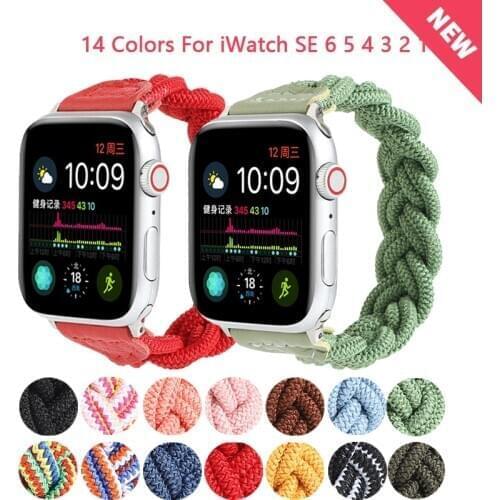 Braided Solo Loop Strap For Apple watch Band 6 3 38/42mm Sports Belt Wristband For iWatch Series Bands 6 SE 5 4 40/44mm Bracelet