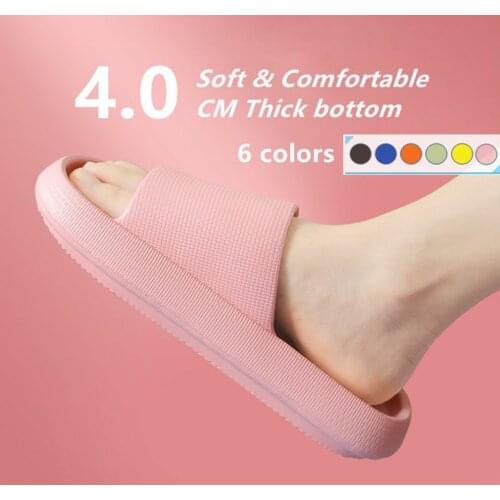 Women Thick Platform Slippers Summer Beach Eva Soft Sole Slide Sandals Leisure Men Ladies Indoor Bathroom Anti-slip Shoes