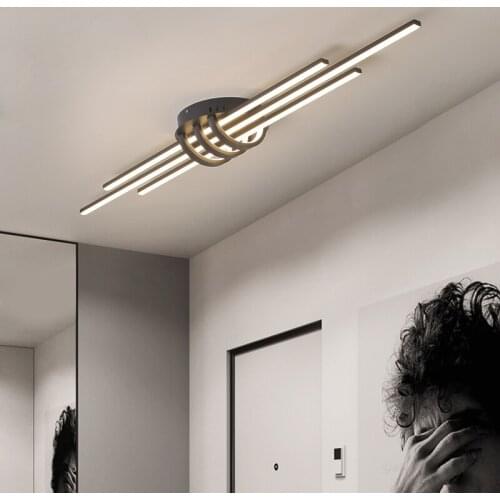 Modern Ceiling Lights LED Lamp For Living Room Bedroom Study Room White black color surface mounted Ceiling Lamp Deco AC85-265V
