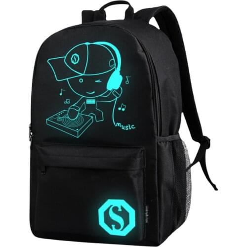 Luminous Large Capacity Skateboard Music Kid Backpack 35L Outdoor Running Camping Hiking Travel Sundries Bags For Men Women