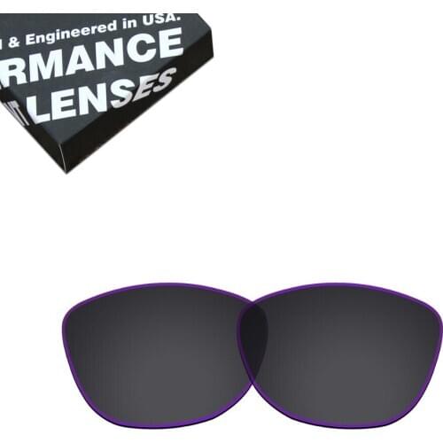 ToughAsNails Polarized Replacement Lenses for Oakley Frogskins OO9013 Sunglasses Black with Purple Edge