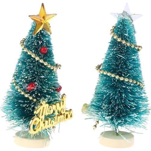 1: 12 DIY Christmas Tree Small Pine Tree Mini Trees Placed In The Desktop Home Decor Christmas Dollhouse Decor Kids Gifts