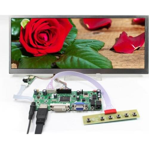 12.3inch Long Strip HSD123KPW1-A30/HSD123KPW2-D10 Screen 1920X720 Brightness 850nit LCD With HD MI VGA DVI LCD Controller Board