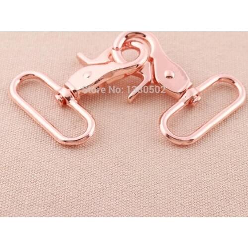 2pcs/lot Metal Rose gold color 55mm Swivel Snap Hook Cilp Buckle for 38mm lanyard bag accessories