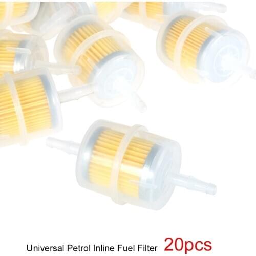 Fine-quality 20pcs Universal Petrol Inline Fuel Filter Large Car Part Fits 6mm 8mm Pipes