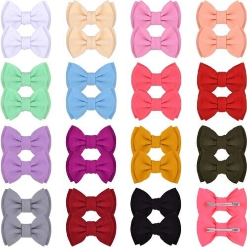 30pcs Baby Girls Hair Bow Clips Nylon Barrettes Alligator Clip Hair Accessories for Newborns Babies Infant Toddlers Kids Little