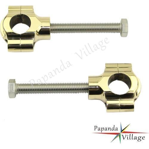 Papanda Motorbike Brass 7/8" Handlebar Riser Rough Craft 22.2mm Bar for Harley Bobber Chopper Cafe Racer Cruiser