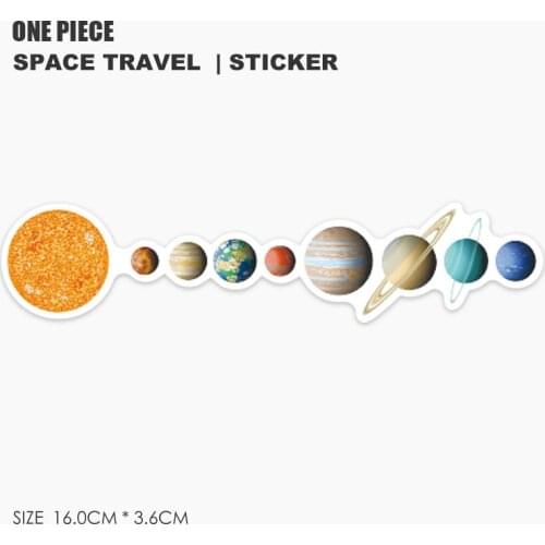 One Piece Planets Space Astronomy Waterproof PVC Stickers Toys laptop Pitcher Bottle Luggage Notebook Decorate for Kids
