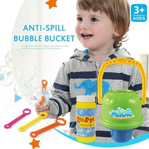 Children Bubble Toy Anti-spill Bubble Bucket Does Not Contain Water Creative Kids Outdoor Summer Blowing Bubble Toy Accessories