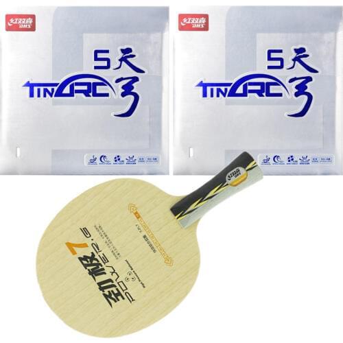 DHS PG7 PG 7 PG-7 Table Tennis PingPong Blade with DHS Tinarc5 rubbers Non-tacky Professional Assembled DIY RAKCET