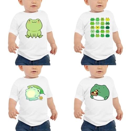 Baby Boys Girls Cute Frog T Shirts Kids Funny Cartoon Animals T-shirts Summer Toddler Short Sleeves Tee Tops Children Clothes