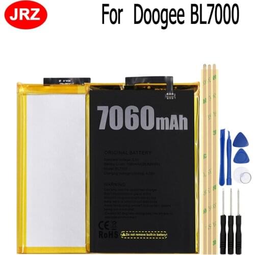 JRZ For Doogee BL7000 Phone Battery 7060mAh Hight Capacity 3.8V Top Quality Replacement Batteries+tools