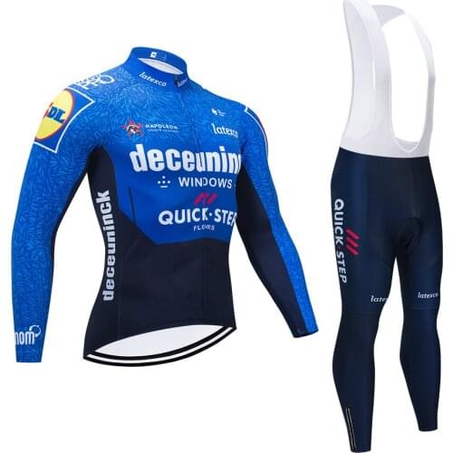 TEAM QUICKSTEP CYCLING JACKET 20D Bike Pants Sportswear Ropa Ciclismo MEN Winter Fleece BICYCLING Jersey Maillot