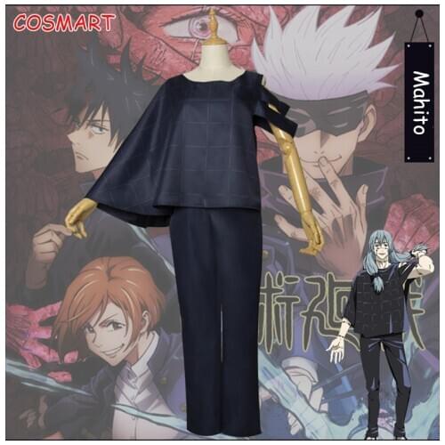 Anime Jujutsu Kaisen Mahito Cosplay Costume Top+Pants Uniform Carnival Halloween Party Outfit For Women Men 2020 New