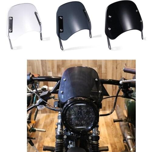 Motorcycle Windshield Wind Deflector Windscreen Universal For Honda For Yamaha For Kawasaki For Suzuki 5"-7" Headlight